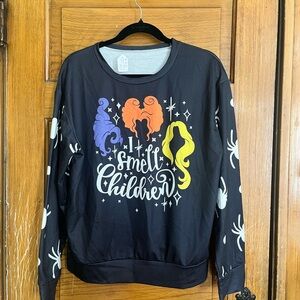 Black Hocus Pocus Sweatshirt with Spider Sleeves